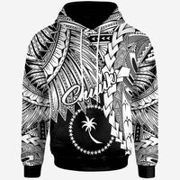 Chuuk Polynesian Hoodie Tribal Wave Tattoo White Unisex White - Polynesian Pride