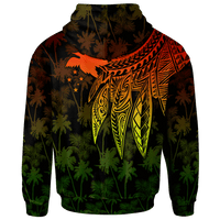 Papua New Guinea Custom Zip up Hoodie Polynesian Wings (Reggae) - Polynesian Pride