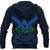 Maori Manaia New Zealand Zip up Hoodie Blue - Polynesian Pride