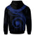 Marshall Islands Polynesian Custom Zip up Hoodie Marshall Islands Waves (Blue) - Polynesian Pride