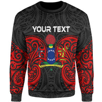 Cook Islands Polynesian Custom Personalised Sweater - Spirit Style Unisex Black - Polynesian Pride
