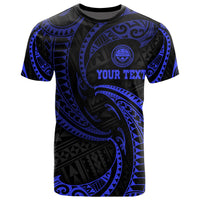 Federated States of Micronesia Custom T Shirt Blue Tribal Wave Unisex Blue - Polynesian Pride