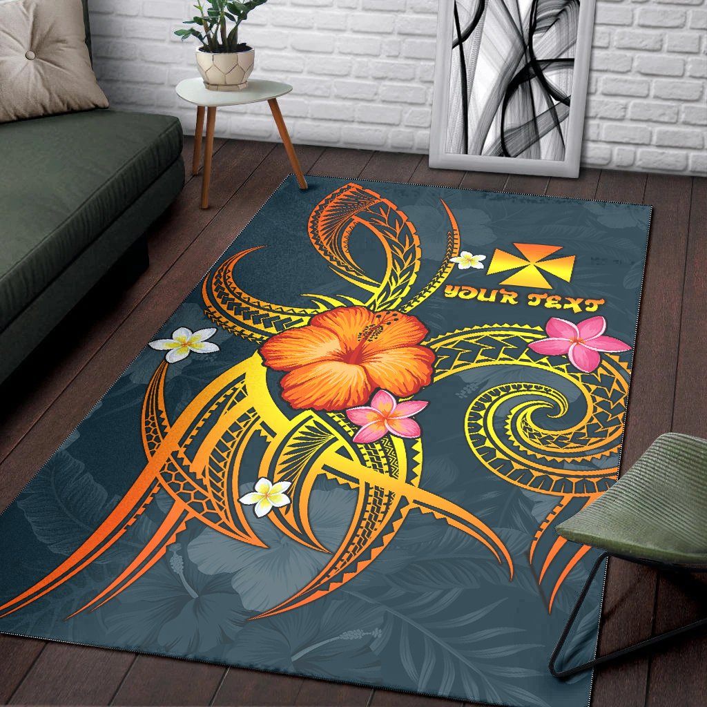 Wallis and Futuna Polynesian Personalised Area Rug - Legend of Wallis and Futuna (Blue) - Polynesian Pride