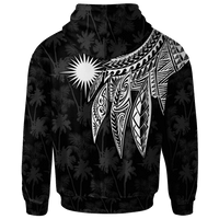 Marshall Islands Zip up Hoodie Polynesian Wings (White) - Polynesian Pride
