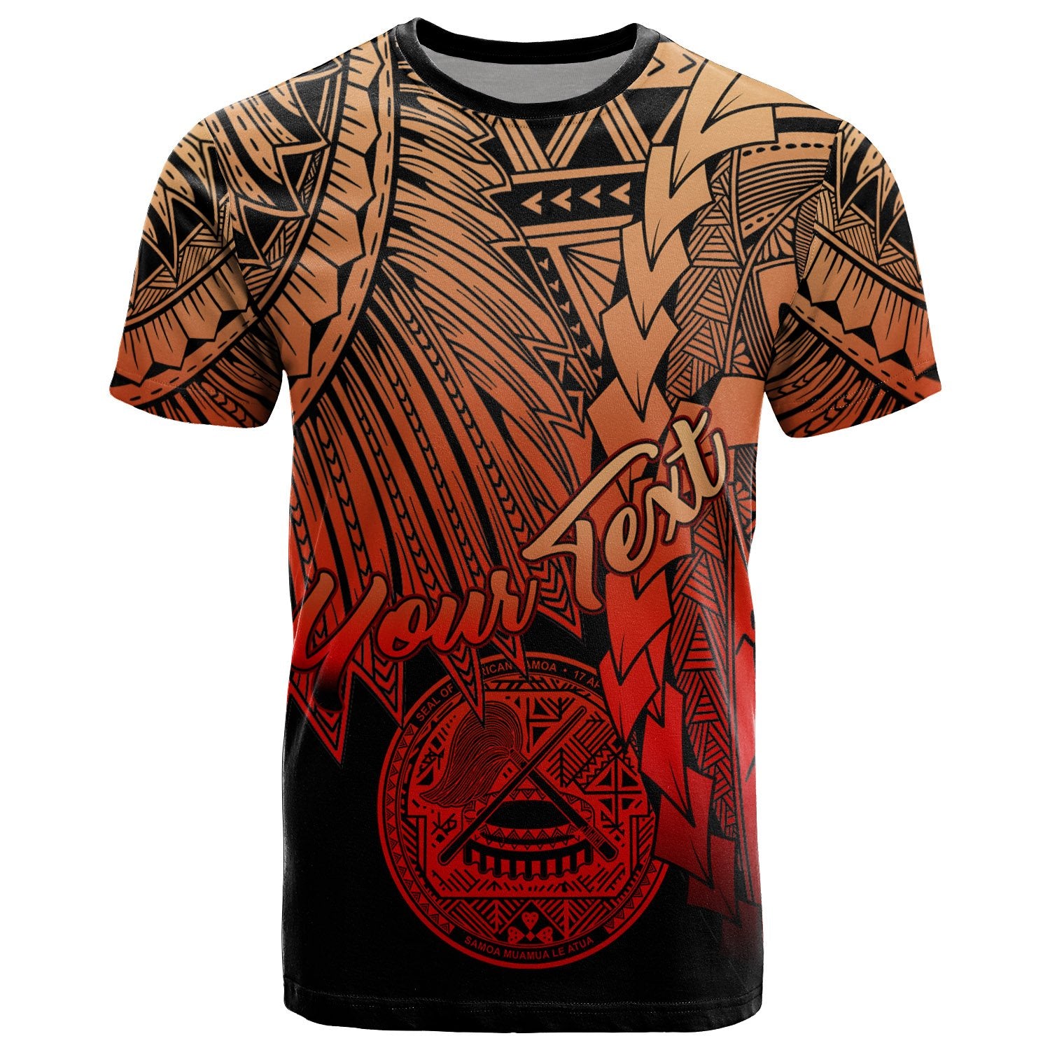 American Samoa Polynesian Custom T Shirt Tribal Wave Tattoo Red Ver 2 Unisex Red - Polynesian Pride