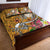 Fiji Quilt Bed Set - Turtle Plumeria (Gold) Gold - Polynesian Pride