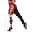 Philippines Polynesian Custom Personalised Legging - Coat Of Arm With Hibiscus Red - Polynesian Pride