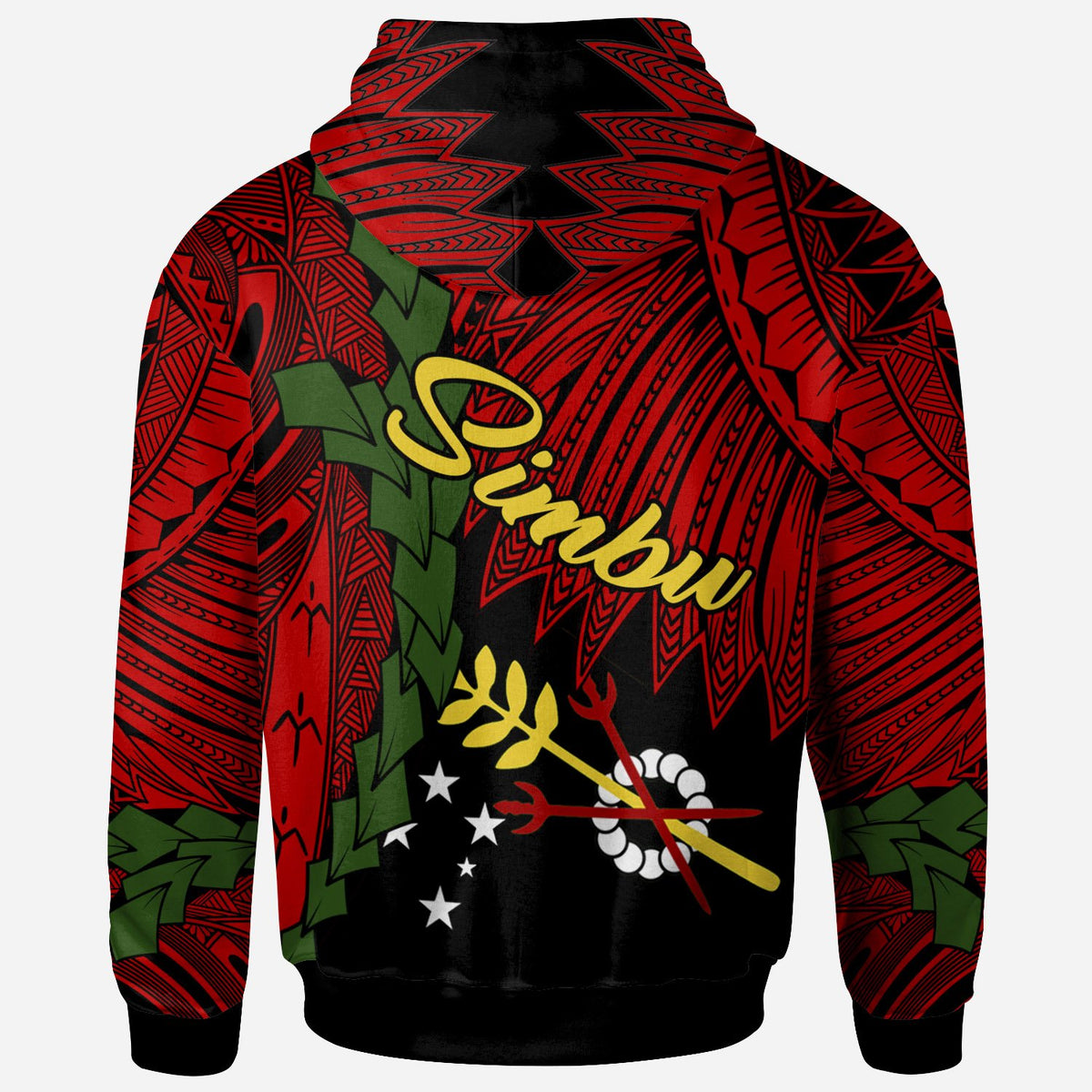 Papua New Guinea Simbu Province Polynesian Zip Hoodie Tribal Wave Tattoo - Polynesian Pride