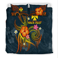 Wallis and Futuna Polynesian Personalised Bedding Set - Legend of Wallis and Futuna (Blue) - Polynesian Pride