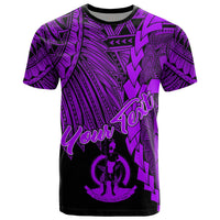 Vanuatu Polynesian Custom T Shirt Tribal Wave Tattoo Purple Unisex Purple - Polynesian Pride
