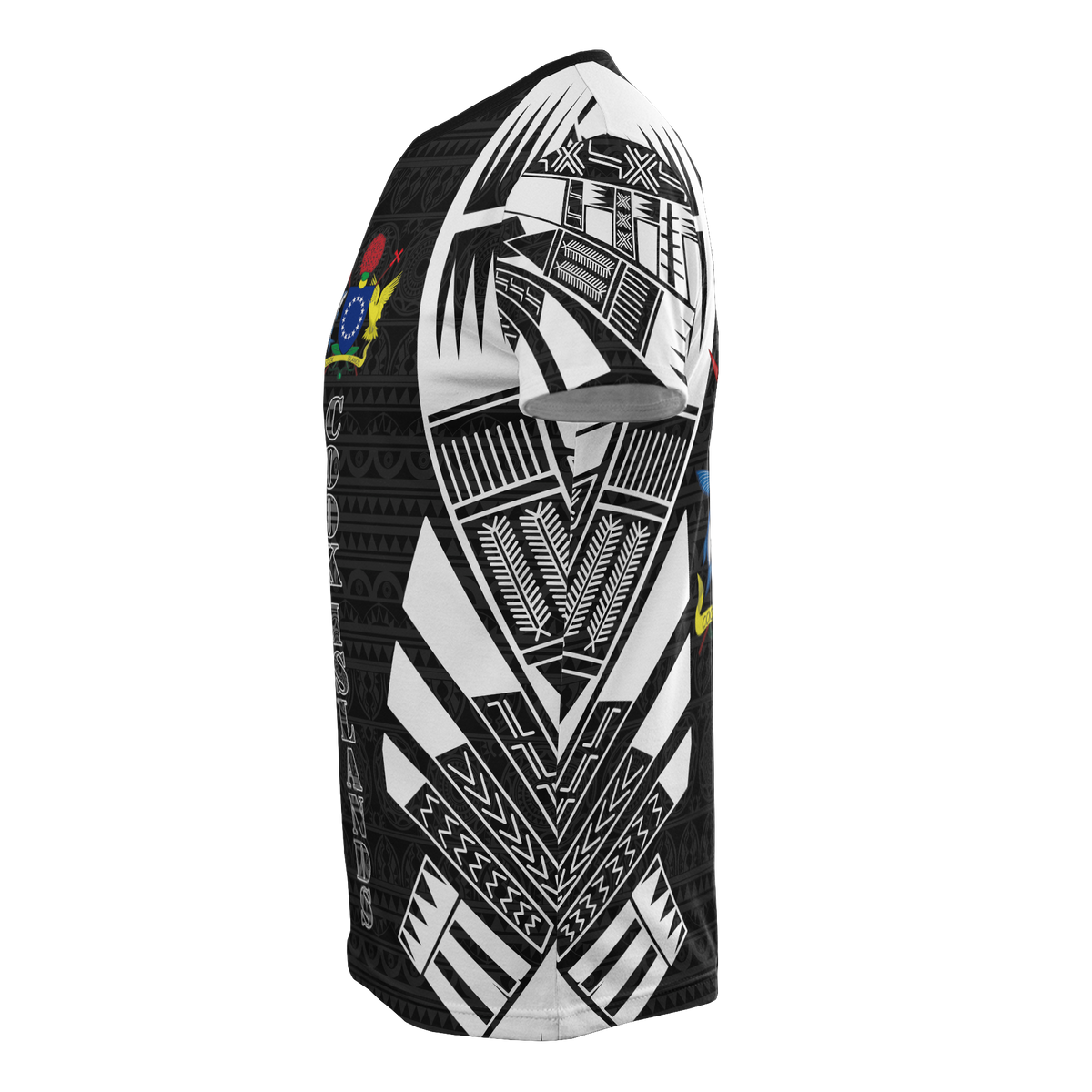 Cook Islands T Shirt Polynesian Coat of Arms Polynesian Tattoo Style - Polynesian Pride