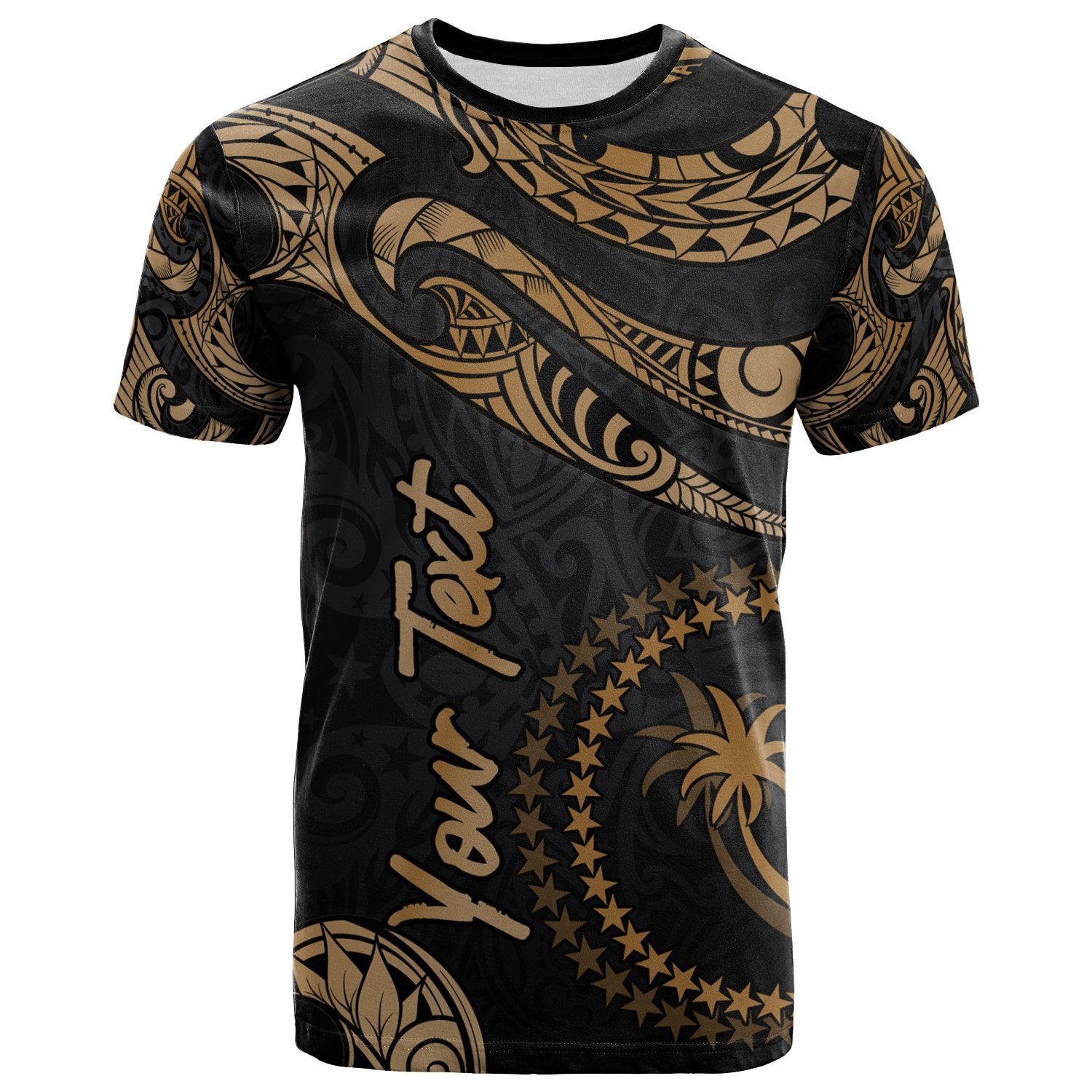 Chuuk Micronesia Custom T Shirt Polynesian Tattoo Gold Version Unisex Art - Polynesian Pride