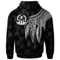 Vanuatu Hoodie Polynesian Wings (White) - Polynesian Pride