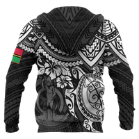Vanuatu Polynesian Hoodie White Turtle - Polynesian Pride