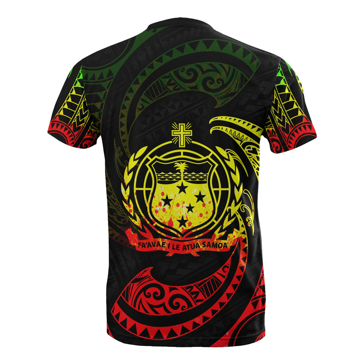 Samoa Polynesian Custom T Shirt Reggae Tribal Wave - Polynesian Pride