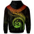 Vanuatu Polynesian Custom Zip up Hoodie Vanuatu Waves (Reggae) - Polynesian Pride