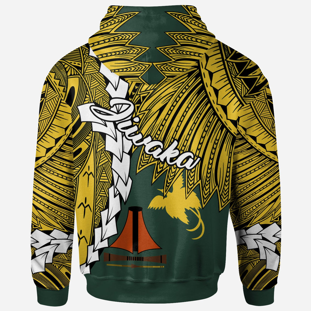 Papua New Guinea Jiwaka Province Polynesian Zip Hoodie Tribal Wave Tattoo - Polynesian Pride