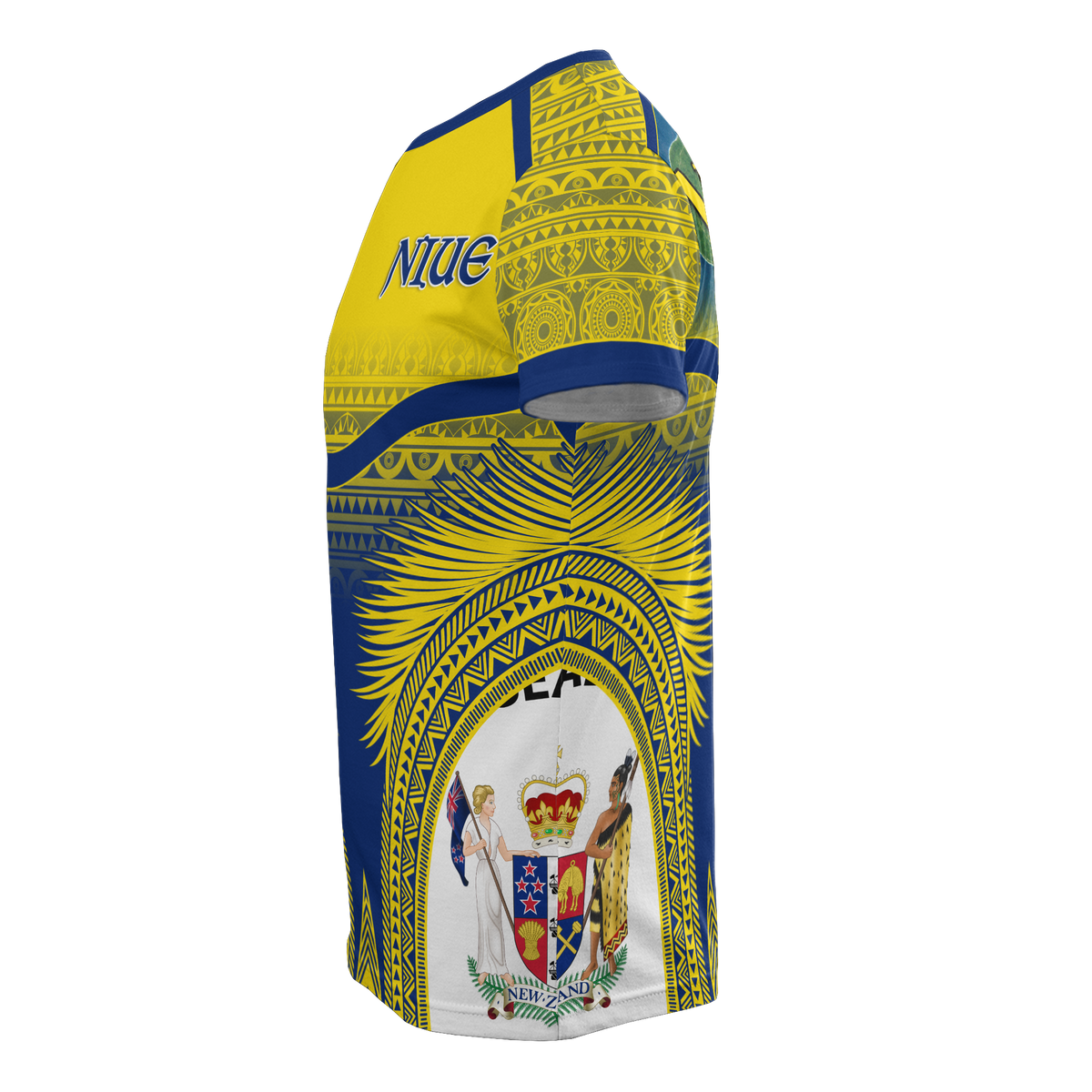 Niue T Shirt Niue Flag Seal Coconut Crab Coconut Leaves - Polynesian Pride