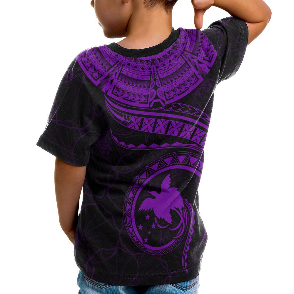Papua New Guinea Polynesian Custom T Shirt Papua New Guinea Waves (Purple) - Polynesian Pride
