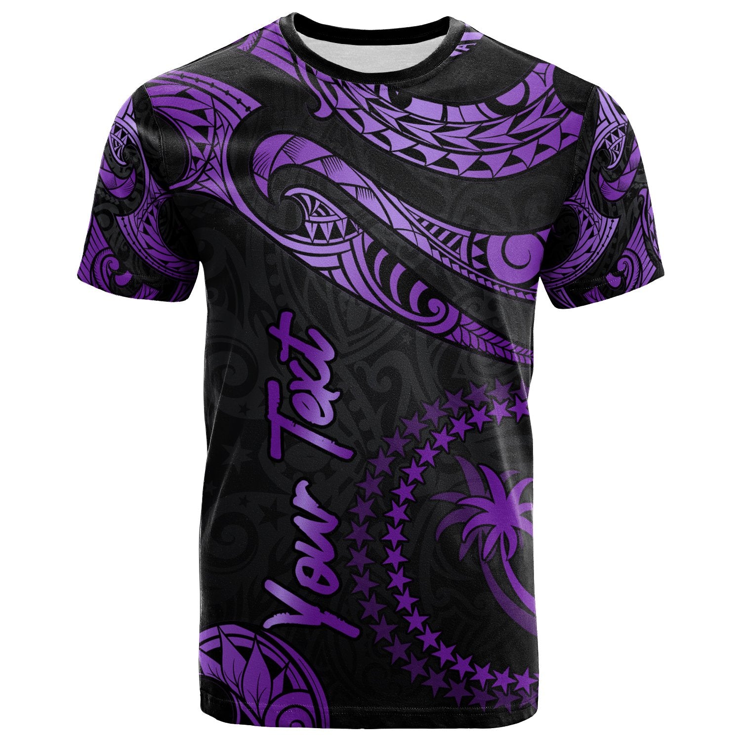 Chuuk Micronesia Custom T Shirt Polynesian Tattoo Purple Version Unisex Purple - Polynesian Pride