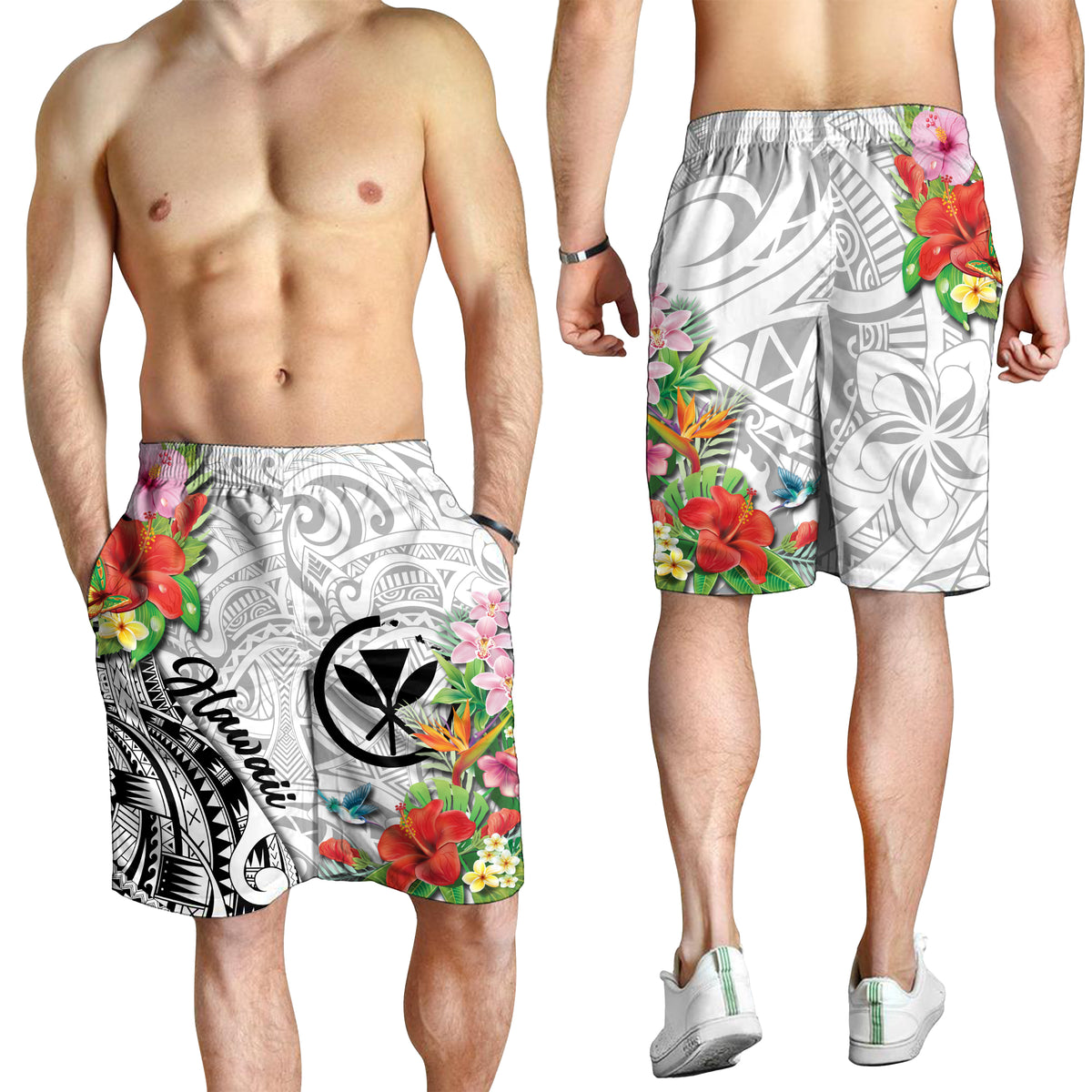 Hawaii Hibiscus Kanaka Polynesia Men Short - LT2 - Polynesian Pride