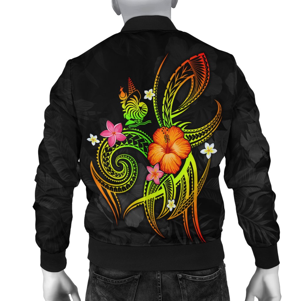 New Caledonia Polynesian Personalised Men's Bomber Jacket - Legend of New Caledonia (Reggae) - Polynesian Pride