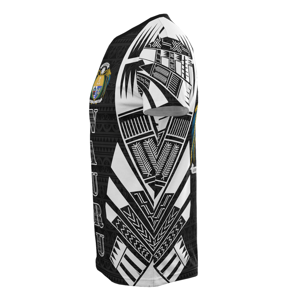 Nauru T Shirt Nauru Coat Of Arms Polynesian Tattoo Style - Polynesian Pride