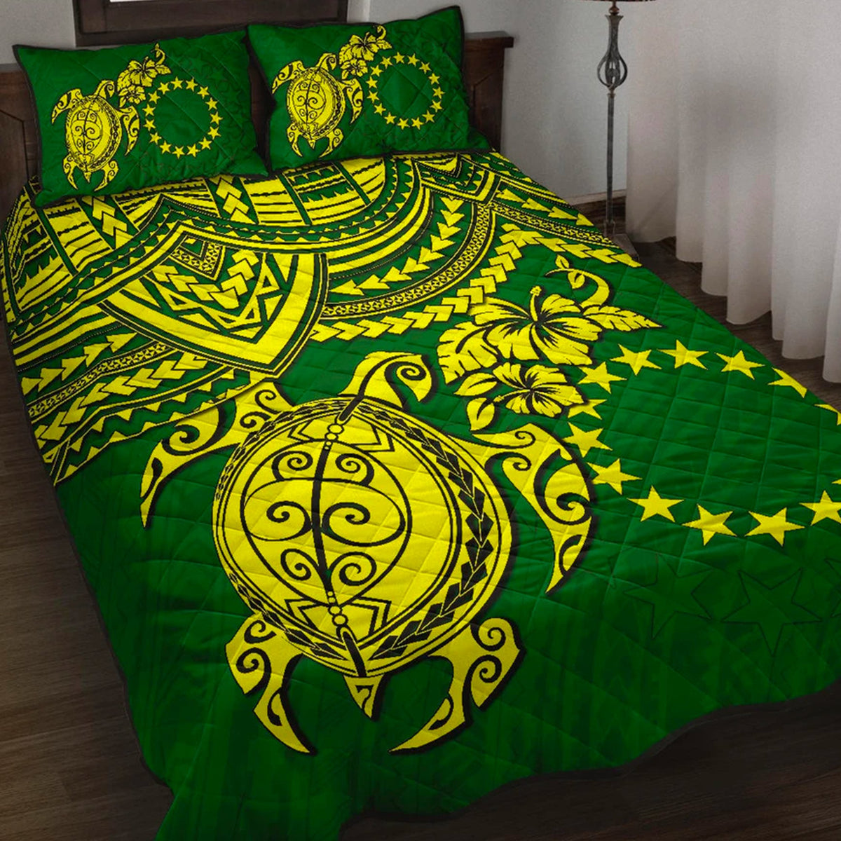 Cook Islands Polynesian Quilt Bed Set - Polynesian Turtle - Polynesian Pride
