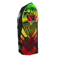 Guam T Shirt Guam Coat of Arms Polynesian Tattoo Reggae Style - Polynesian Pride