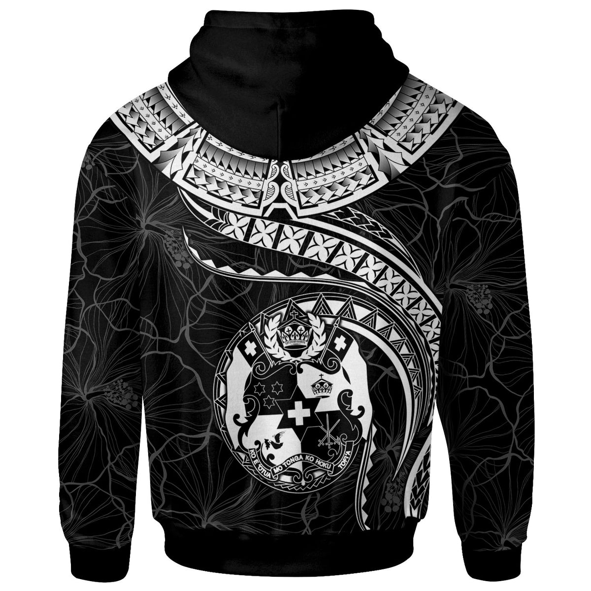 Tonga Polynesian Custom Hoodie Tonga Waves (White) - Polynesian Pride