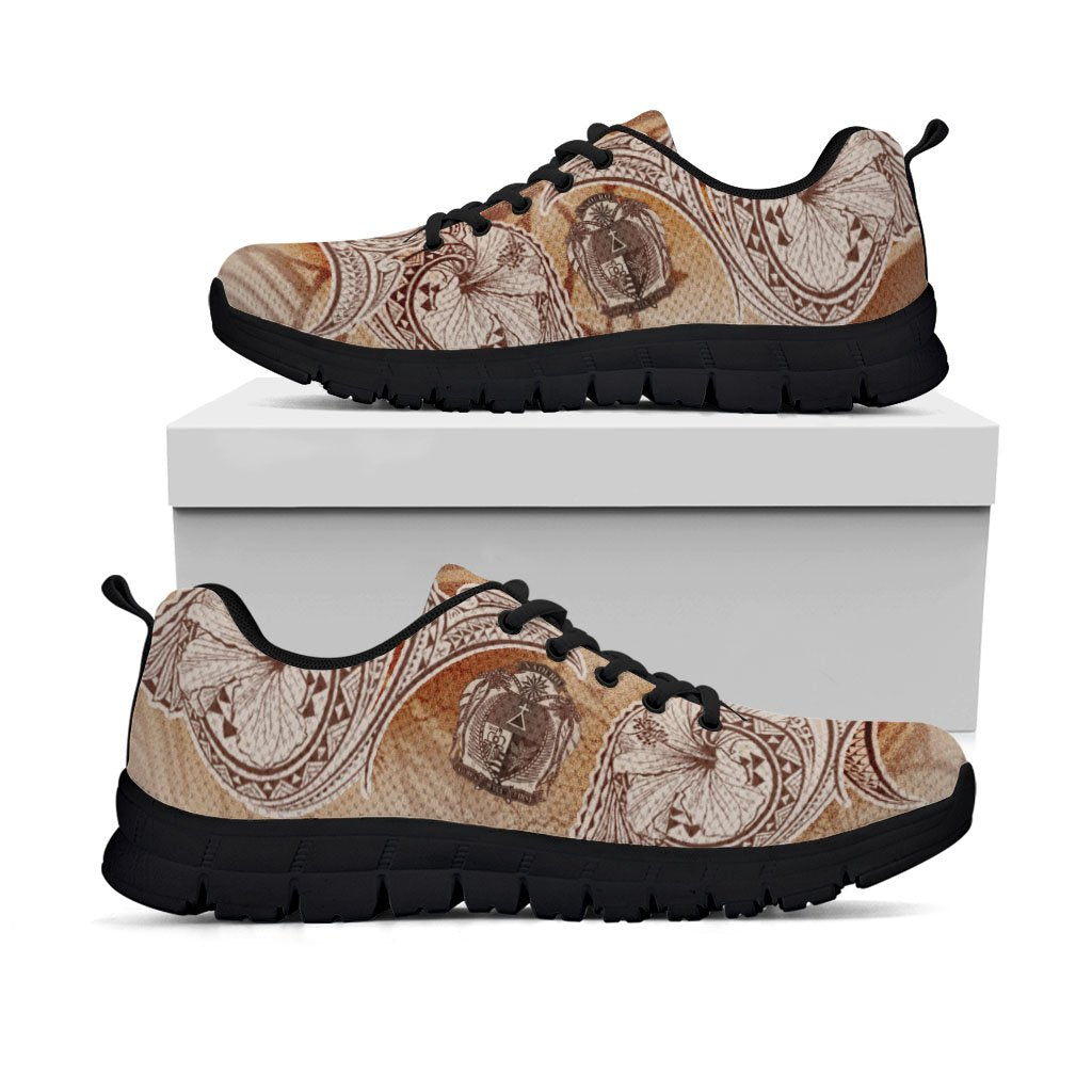 Nauru Sneakers - Hibiscus Flowers Vintage Style - Polynesian Pride