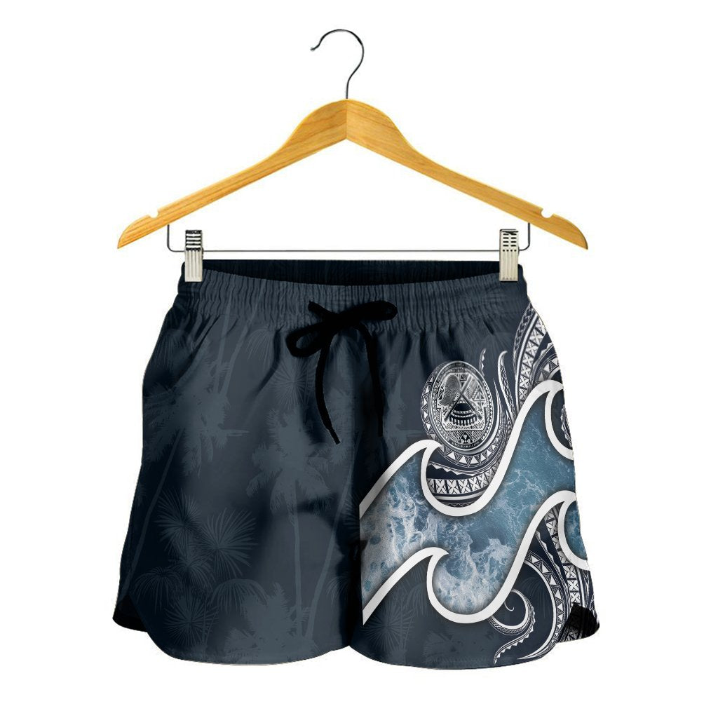 American Samoa Polynesian Women's Shorts - Ocean Style - Polynesian Pride