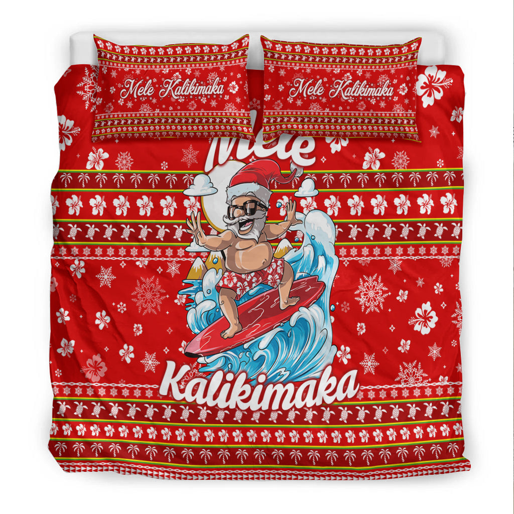 Hawaii Christmas Santas Surf Mele Kalikimaka Bedding Set - LT2 - Polynesian Pride