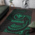 Hawaii Polynesian Area Rug - Green Tribal Wave - Polynesian Pride