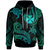 Wallis and Futuna Custom Hoodie Polynesian Turtle With Pattern Unisex Blue Green - Polynesian Pride