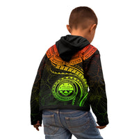 Federated States of Micronesia Polynesian Zip up Hoodie FSM Waves (Reggae) - Polynesian Pride