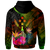 Kosrae Polynesian Custom Hoodie Hibiscus and Banana Leaves - Polynesian Pride