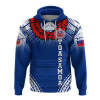 Toa Samoa Rugby Ula Fala Art Hoodie LT12 - Polynesian Pride