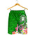 Fiji Men's Shorts - Turtle Plumeria (Green) - Polynesian Pride