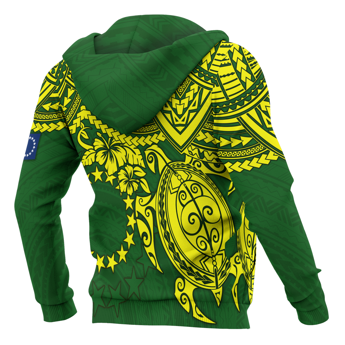 Cook Islands Polynesian Zip up Hoodie Polynesian Turtle - Polynesian Pride