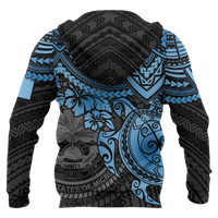 Federated States of Micronesia Hoodie (Zip up) Blue Turtle - Polynesian Pride