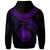 Nauru Polynesian Custom Zip up Hoodie Nauru Waves (Purple) - Polynesian Pride