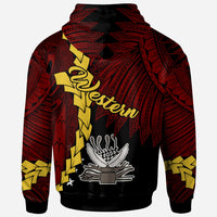 Papua New Guinea Western Province Polynesian Zip Hoodie Tribal Wave Tattoo - Polynesian Pride