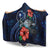 Chuuk Polynesian Hooded Blanket - Blue Turtle Hibiscus - Polynesian Pride