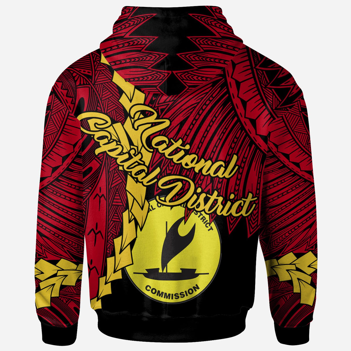 Papua New Guinea National Capital District Province Polynesian Zip Hoodie Tribal Wave Tattoo - Polynesian Pride