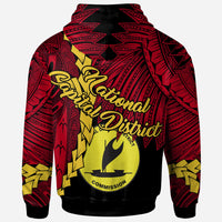 Papua New Guinea National Capital District Province Polynesian Zip Hoodie Tribal Wave Tattoo - Polynesian Pride
