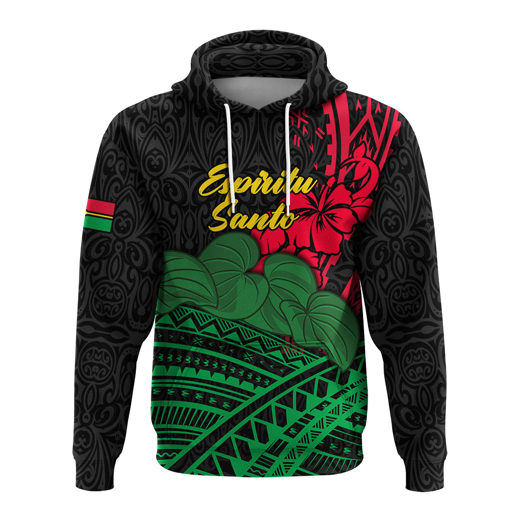 Vanuatu Espiritu Santo Hoodie Kava With Hibiscus LT12 - Polynesian Pride