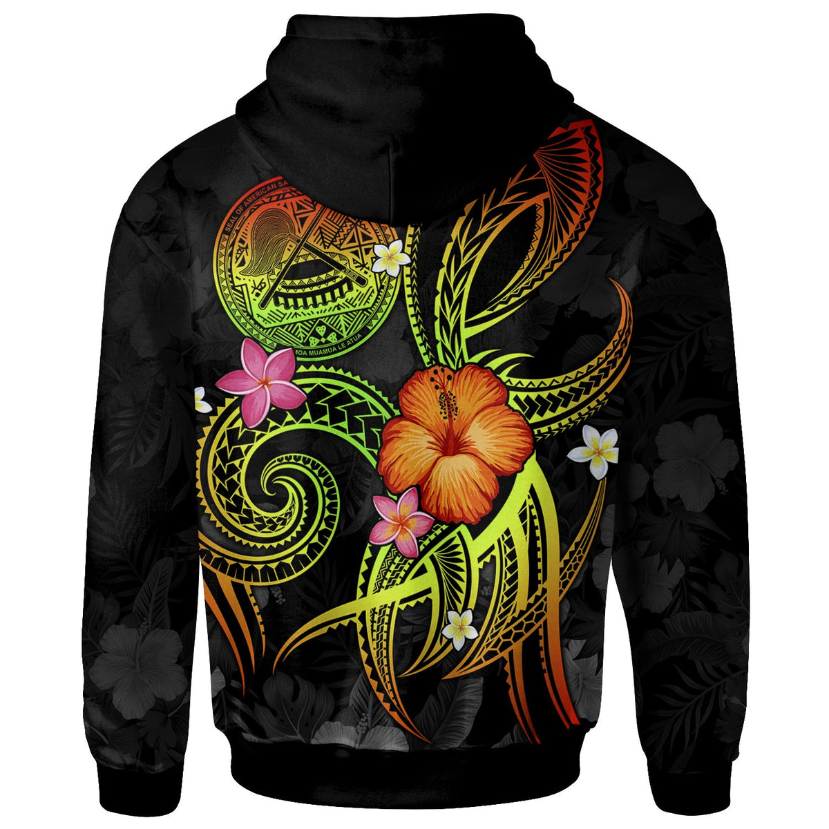 American Samoa Polynesian Custom Zip up Hoodie Legend of American Samoa (Reggae) - Polynesian Pride