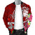 Fiji Men's Bomber Jacket - Turtle Plumeria (Red) - Polynesian Pride