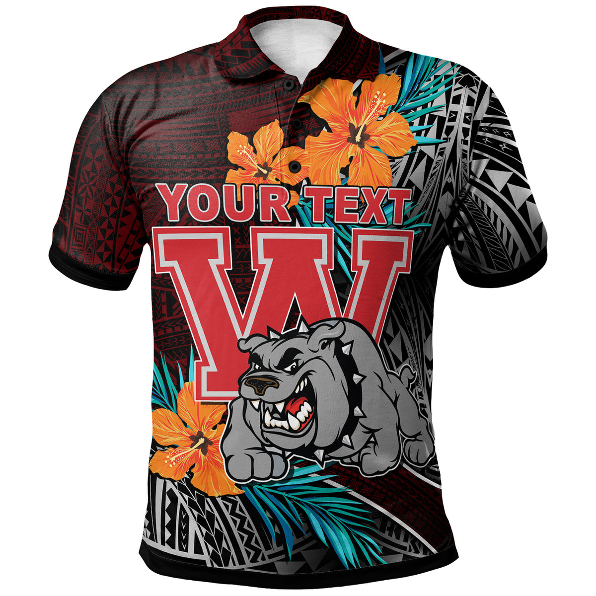Hawaii Custom Polo Shirt Waialua High and Intermediate School Polynesian Tribal Pattern LT10 - Polynesian Pride